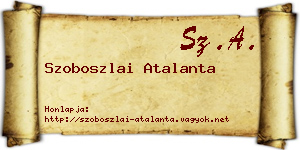 Szoboszlai Atalanta névjegykártya